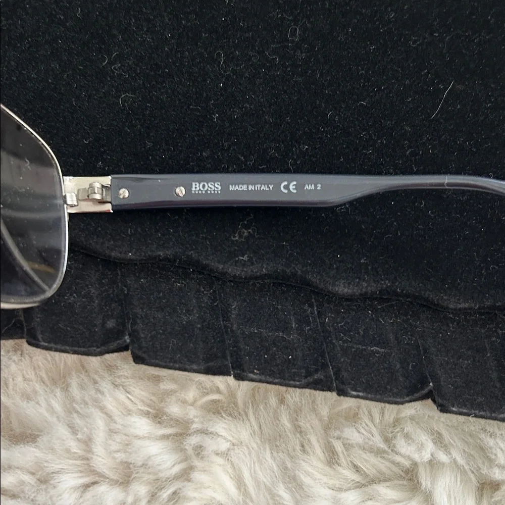 Hugo Boss Silver Metal Aviator Sunglasses